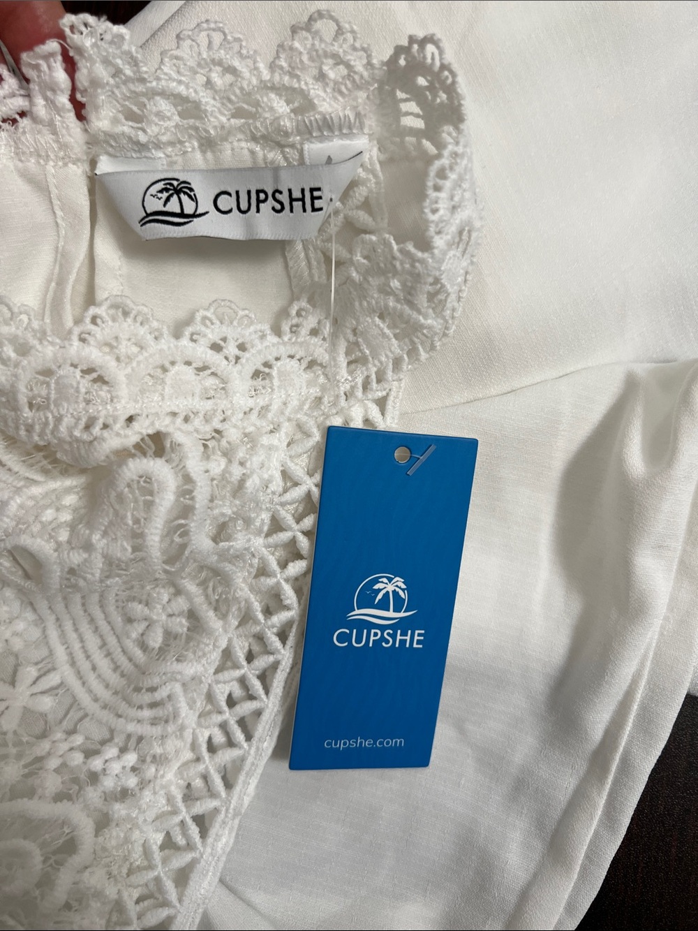 Cupshe White Crochet Halter Lace Tank Top - Picture 5 of 5